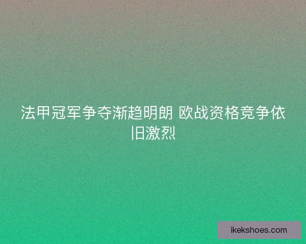 法甲冠军争夺渐趋明朗 欧战资格竞争依旧激烈