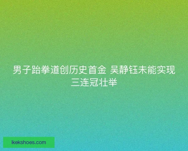 男子跆拳道创历史首金 吴静钰未能实现三连冠壮举