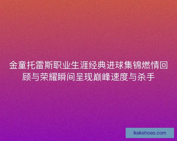 金童托雷斯职业生涯经典进球集锦燃情回顾与荣耀瞬间呈现巅峰速度与杀手