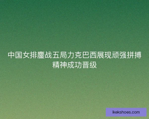 中国女排鏖战五局力克巴西展现顽强拼搏精神成功晋级