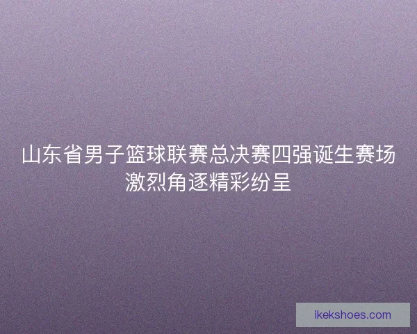 山东省男子篮球联赛总决赛四强诞生赛场激烈角逐精彩纷呈